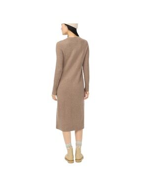 JY26 J. Crew Midi Sweater Dress in Extra Soft Brown